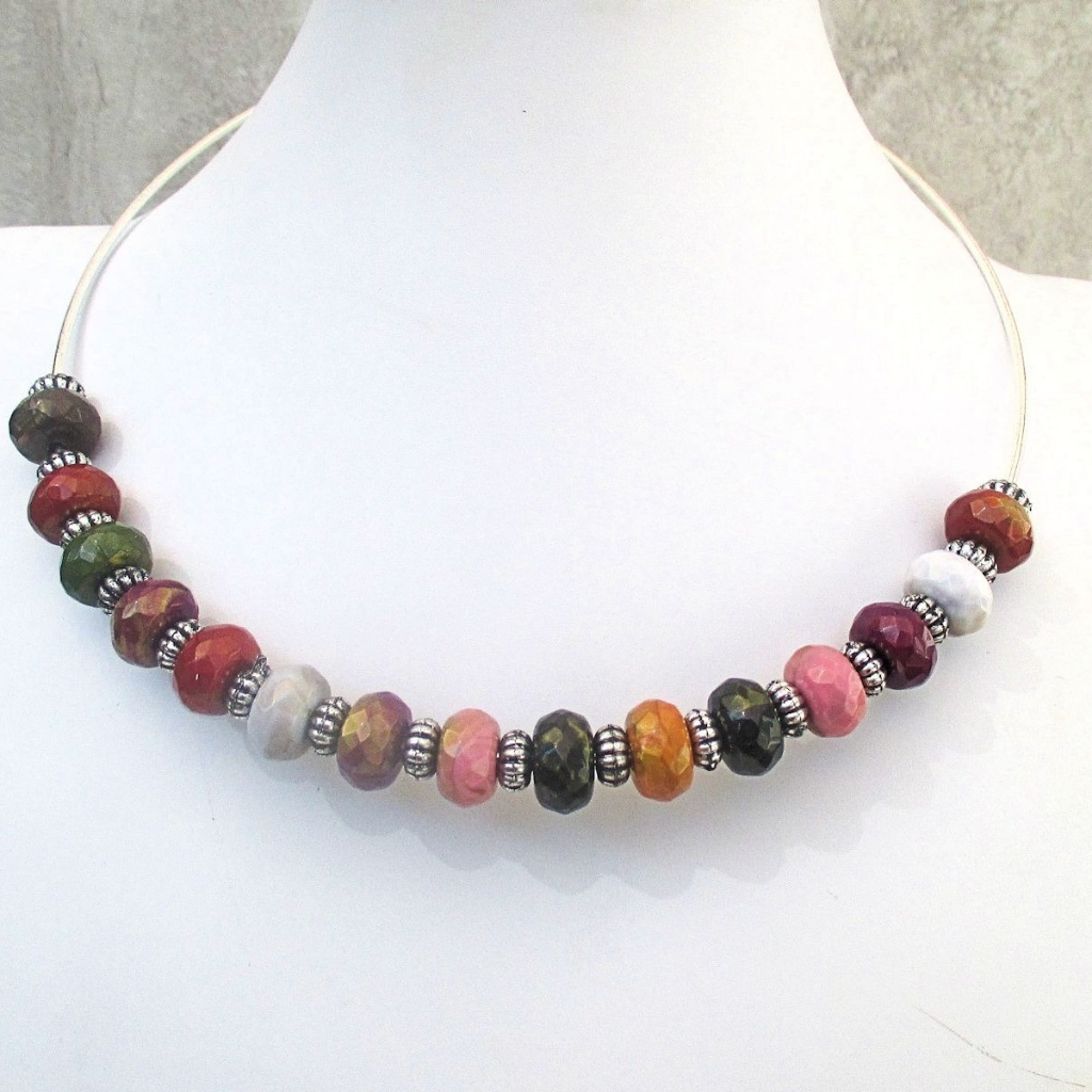 Colorful Beaded Choker Necklace